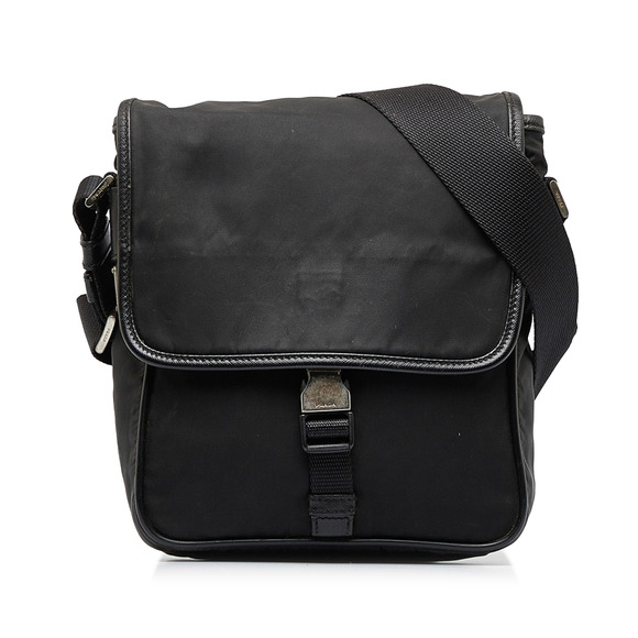 Pre-Loved Prada Tessuto Buckle Messenger Bag - Picture 1 of 12